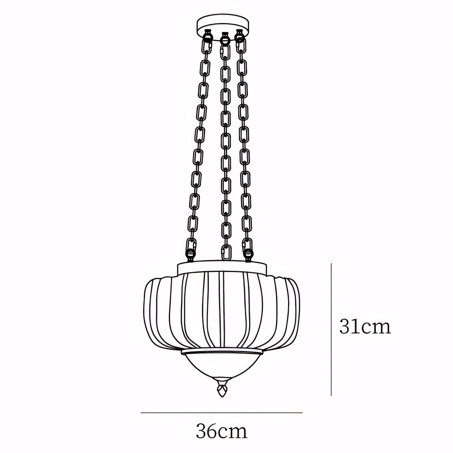 Draxor White Milk Glass Pumpkin Pendant Light