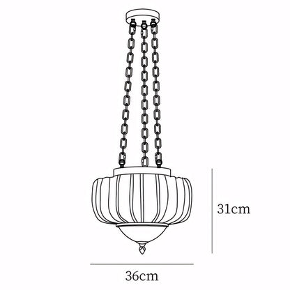 Draxor White Milk Glass Pumpkin Pendant Light
