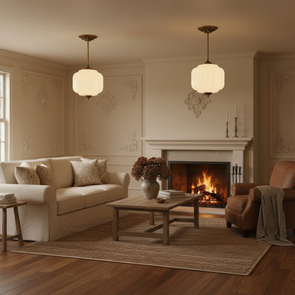 Conran Vintage Milk Glass Lantern Eloise Ceiling Light