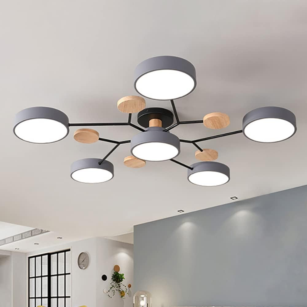 Phelith Scandinavian Round Molecule Branch Led Ceiling Light