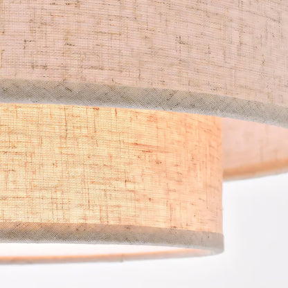 Aevon 3-Light Matte Brown Double Drum Pendant Light