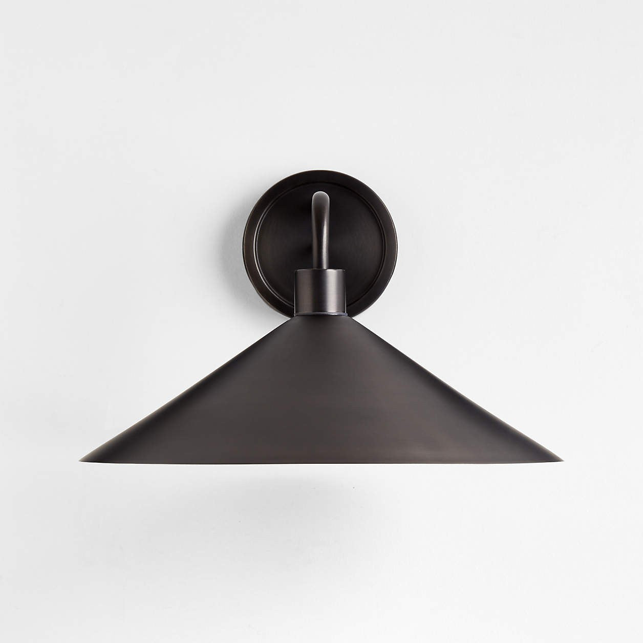 Kemp Industrial Black Brass Metal Indoor/Outdoor Wall Light