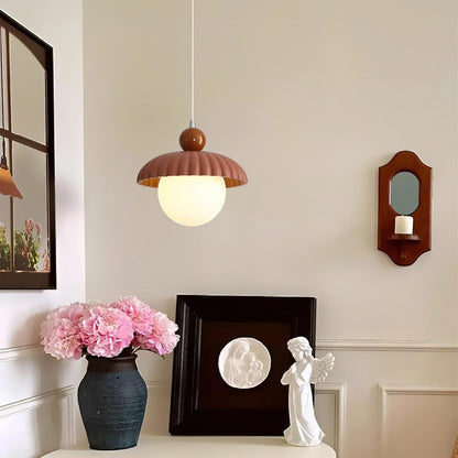 Brynley Cream Style Glass Flower Pendant Light