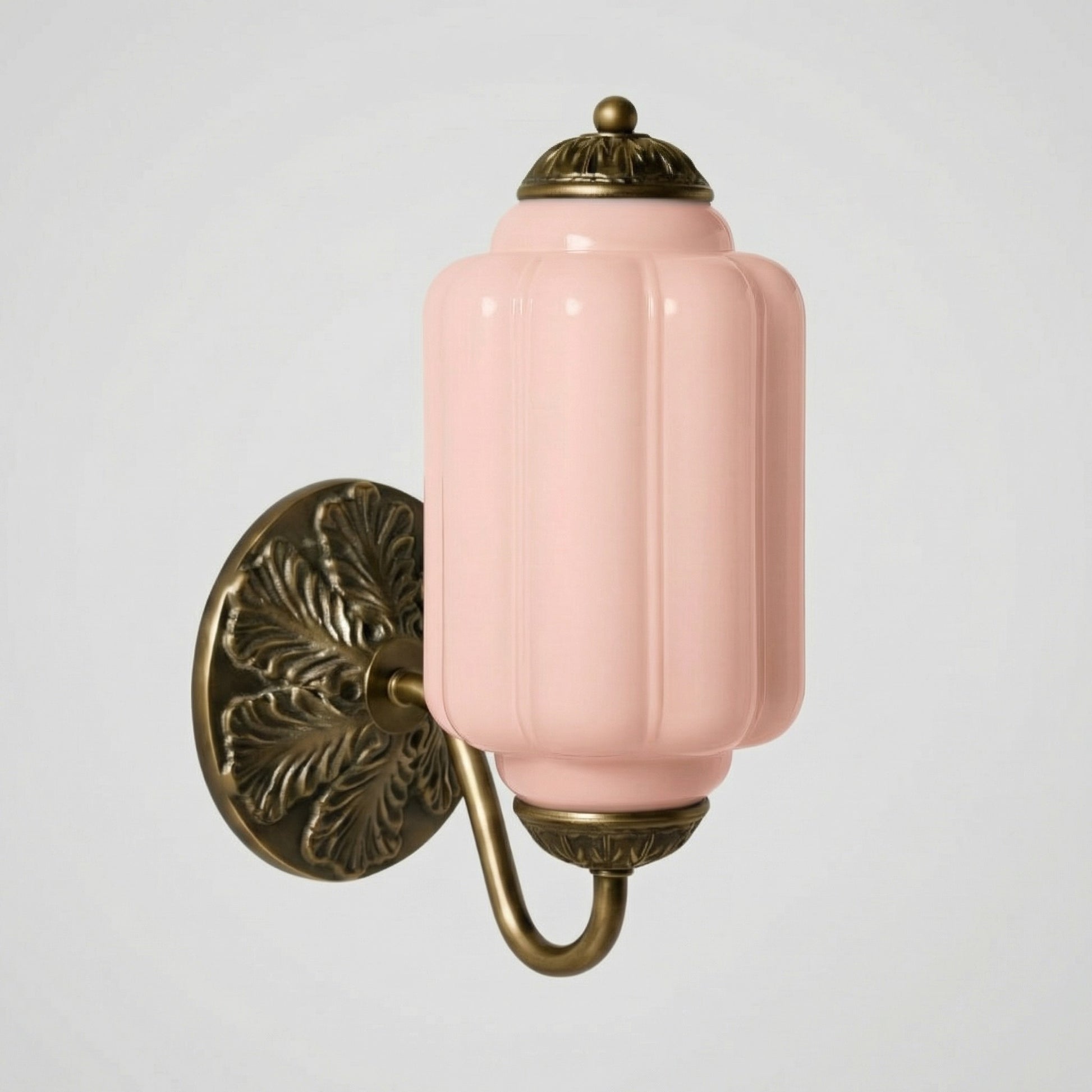 Cyrilith Vintage Milk Glass Oiled Brass Eloise Sconce