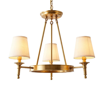 Yasmin Antique Brass Wagon Wheel Chandelier