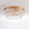 Thalassa Glass Teardrops Crystal Flush Mount Light