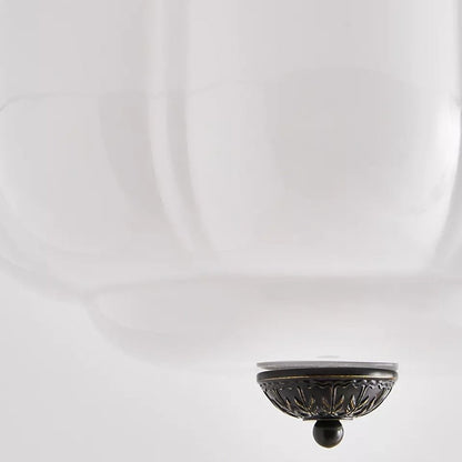 Ozita Retro Milk Glass Semi Flush Mount Eloise Ceiling Light