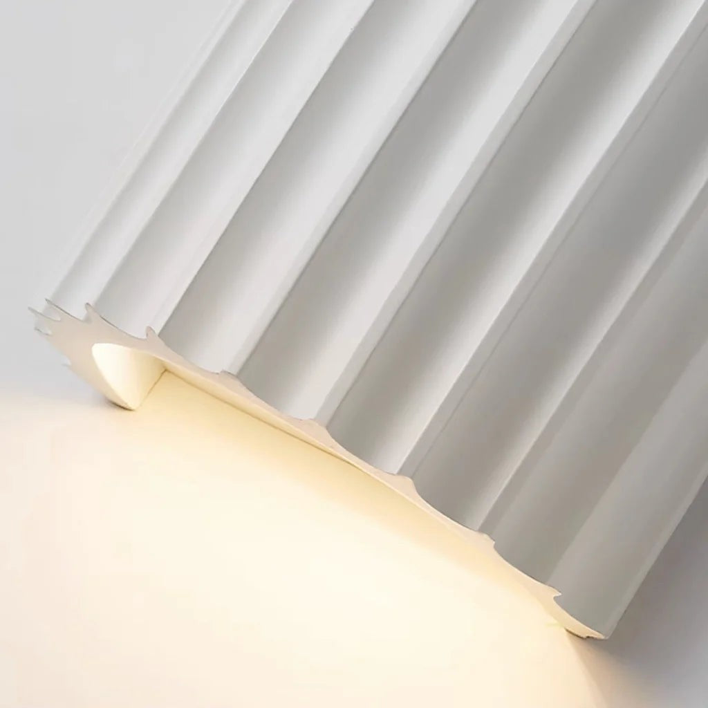 Pranavi Modern Bundle Ribbed Fluted Resin Wall Sconce