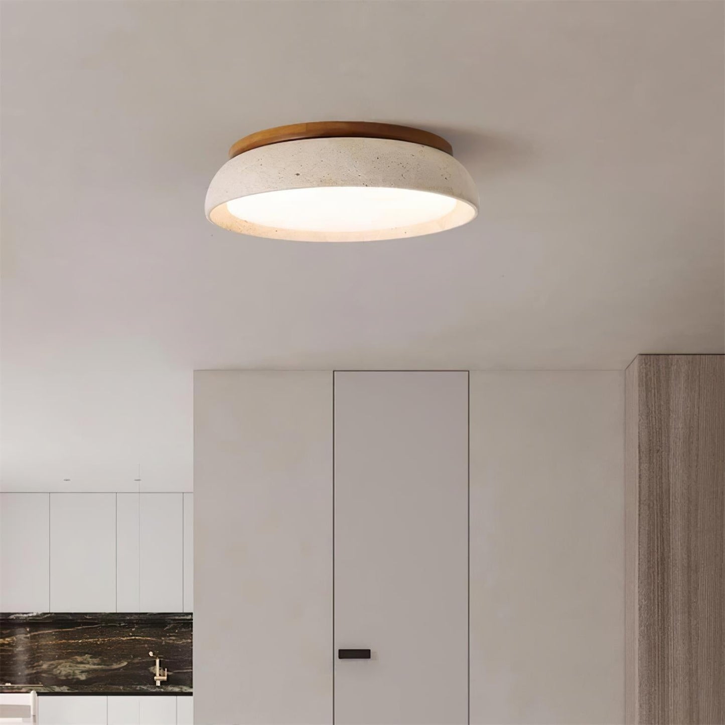 Nox Scandinavian Travertine Ceiling Light