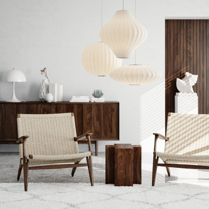 Leocadia White Saucer Nelson Bubble Pendant Light