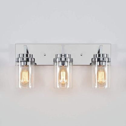 Pyros Farmhouse Clear Glass Cylinder Vanity Wall Light