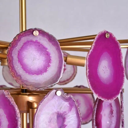 Gideon Slice Agate Tower Chandelier