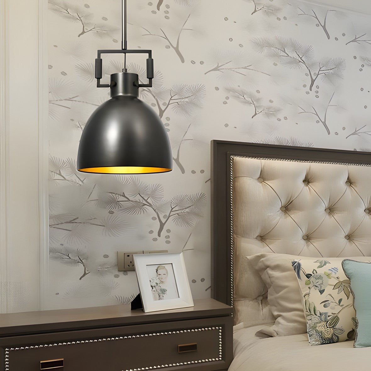 Hazel Industrial Style Metal Shade Pendant Light