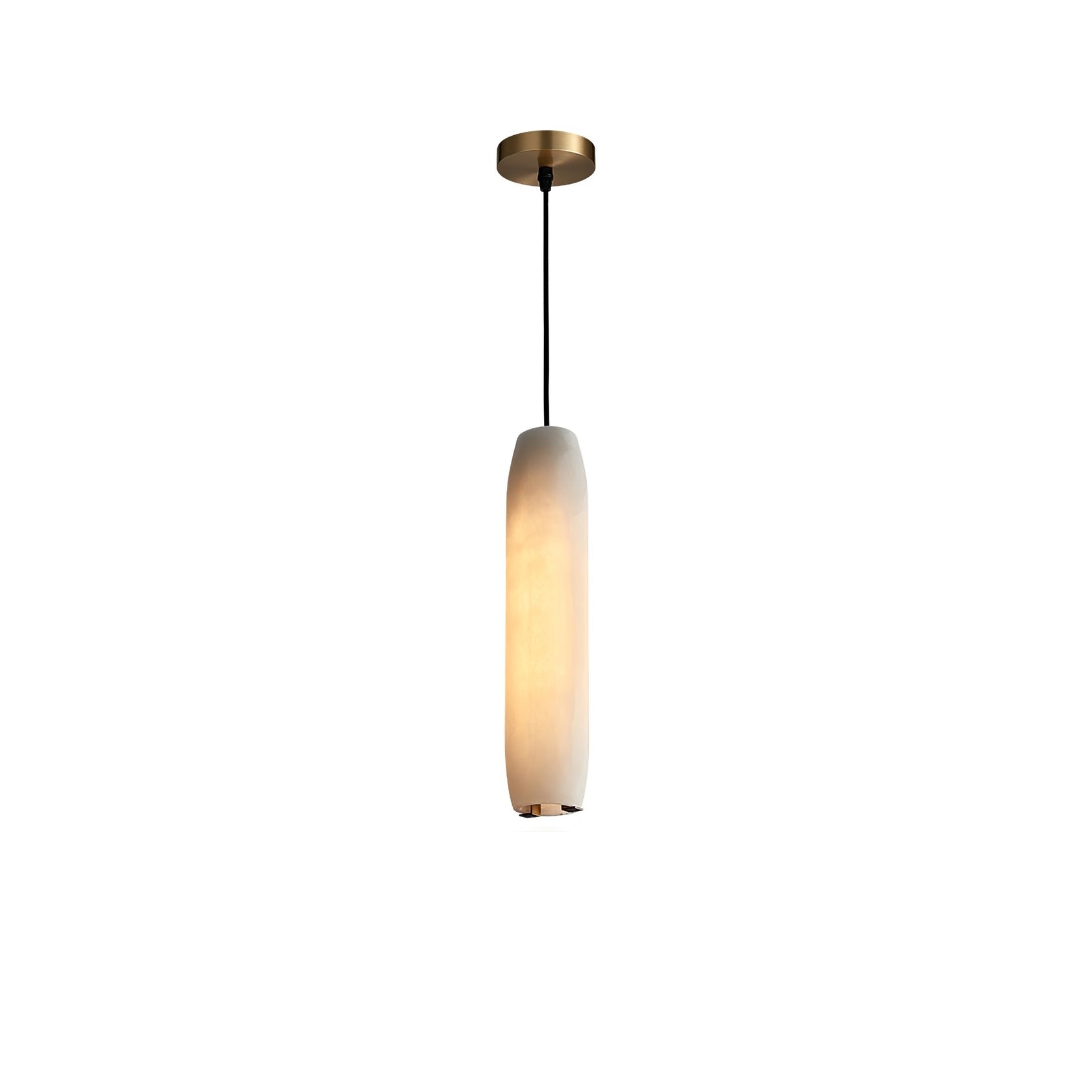 Guido Flute Cylindrical Alabaster Pendant Light
