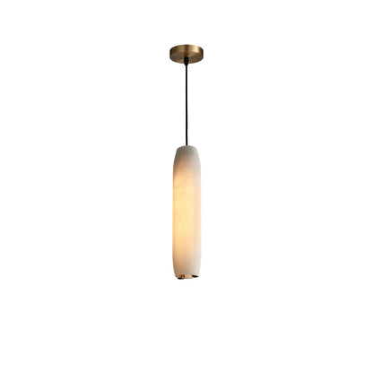 Guido Flute Cylindrical Alabaster Pendant Light