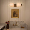 Vintage Elegant Milk Glass Eloise Wall Sconce - Retro Accent Lighting for Bathroom\Bedroom\Hallway
