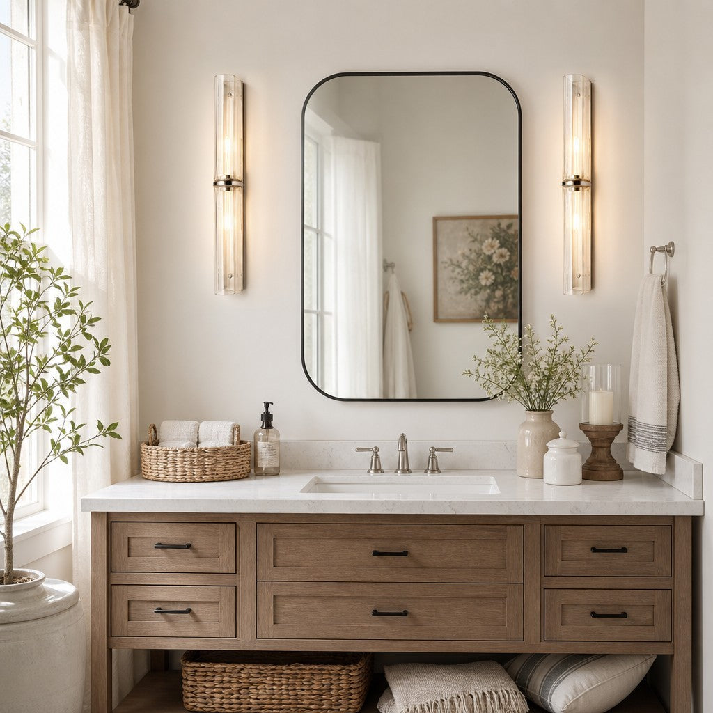 Giulia Minimalist LED Double Tube Glass Wall Light