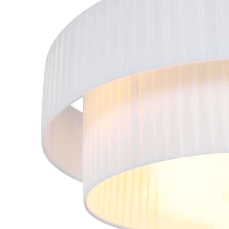 Elaraine Pleated Fabric Circular Drum Shade Chandelier