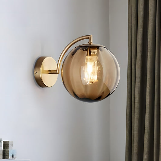 Soluna Modern Ball Glass Wall Sconce