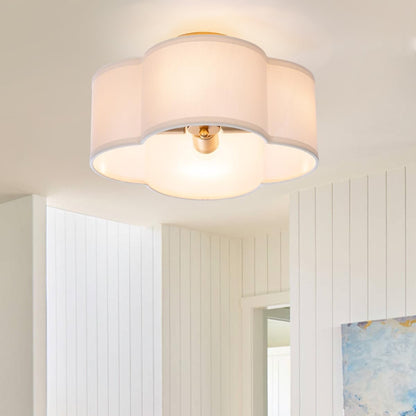 Lisi Modern Fabric Semi Flush Mount Ceiling Light