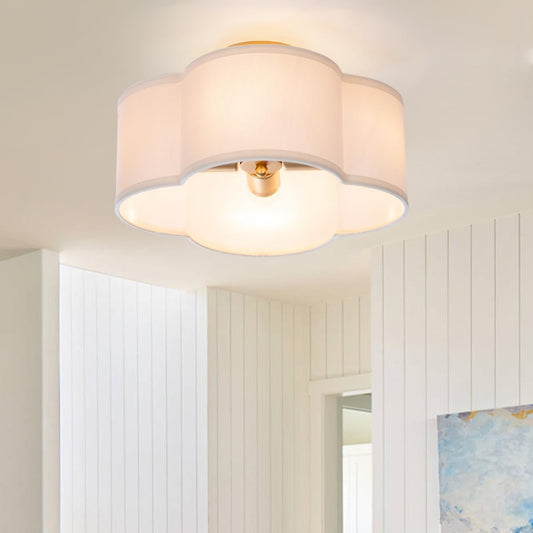 Lisi Modern Fabric Semi Flush Mount Ceiling Light