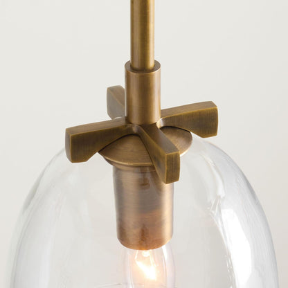 Titus Minimalist Transparent Glass Pendant Light
