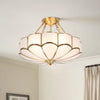 Palmer Retro Acrylic Flower Semi Flush Mount Ceiling Light