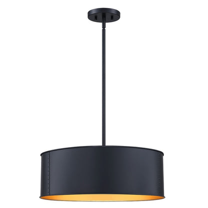 Zanthe 4 Light Vintage Industrial Iron Drum Chandelier