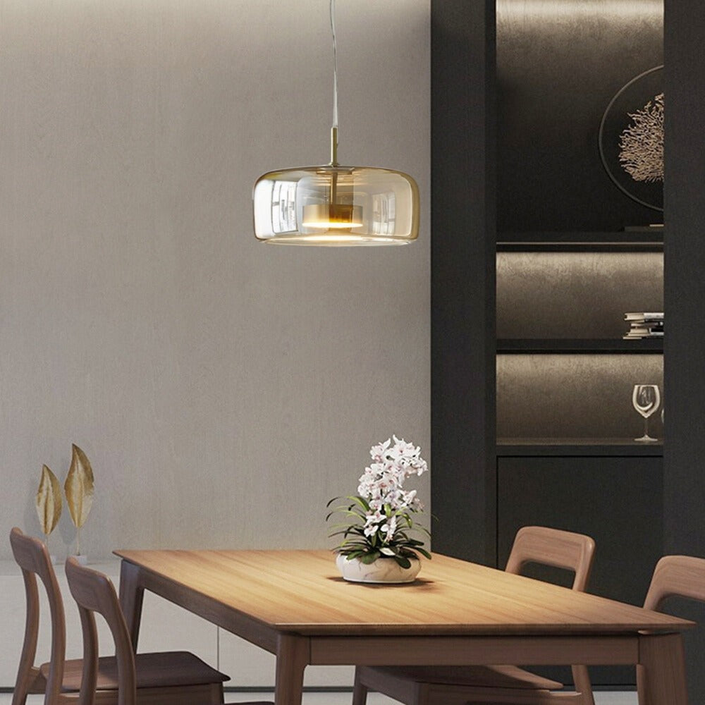 Raith Mouth Blown Glass Shade Pendant Light
