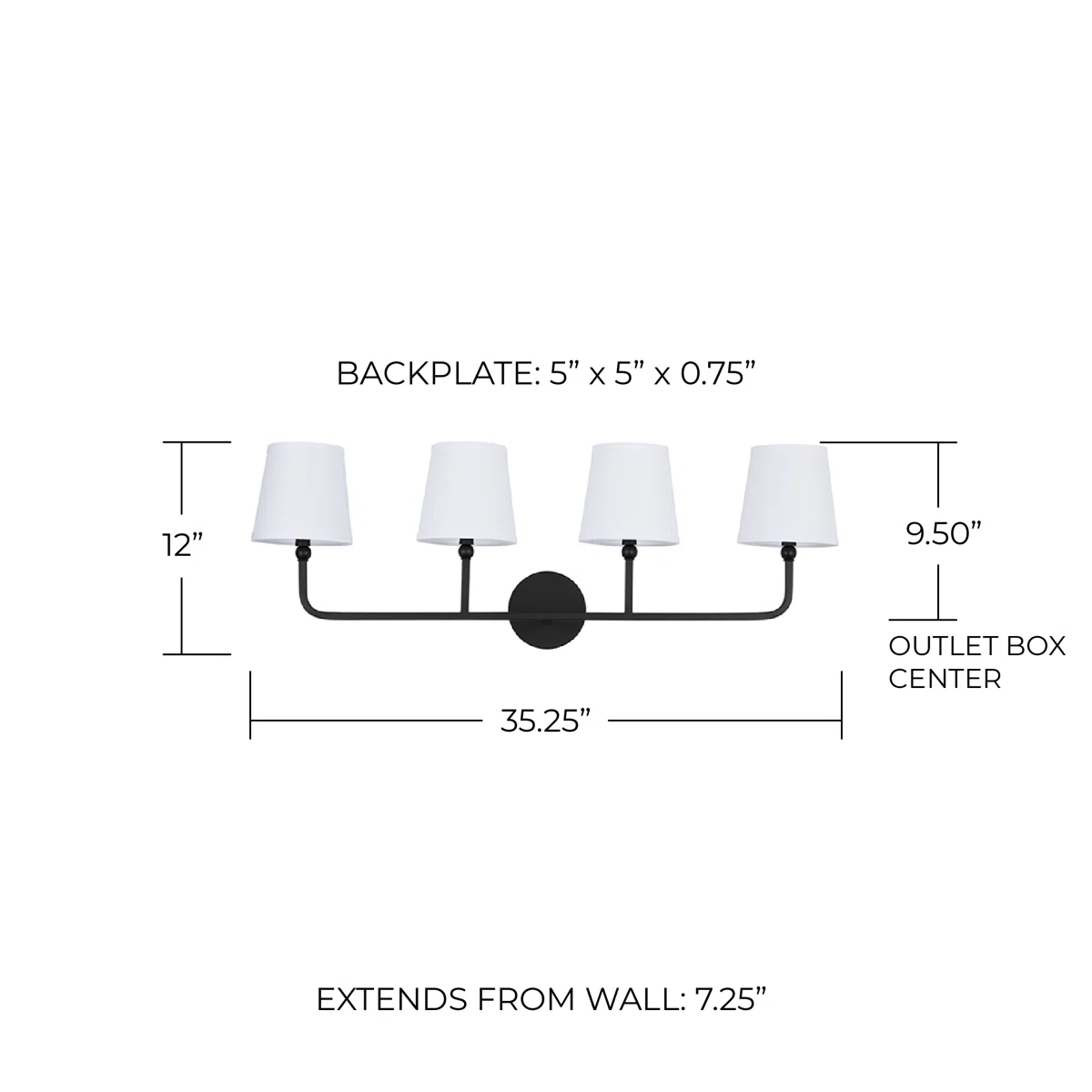 Liryn Minimalist 2/3/4 Heads Fabric Vanity Wall Light