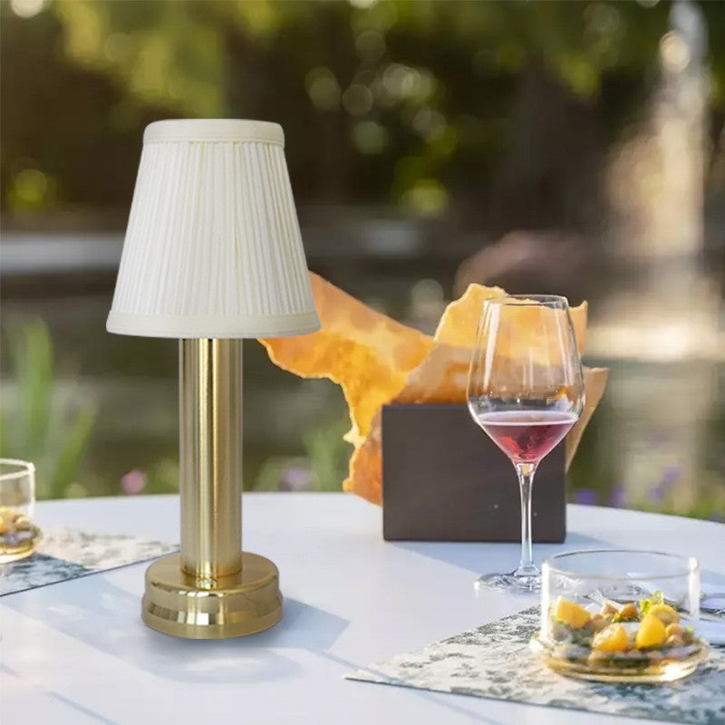 Mariana Cordless Battery Operated Pleated Shade Table Lamp