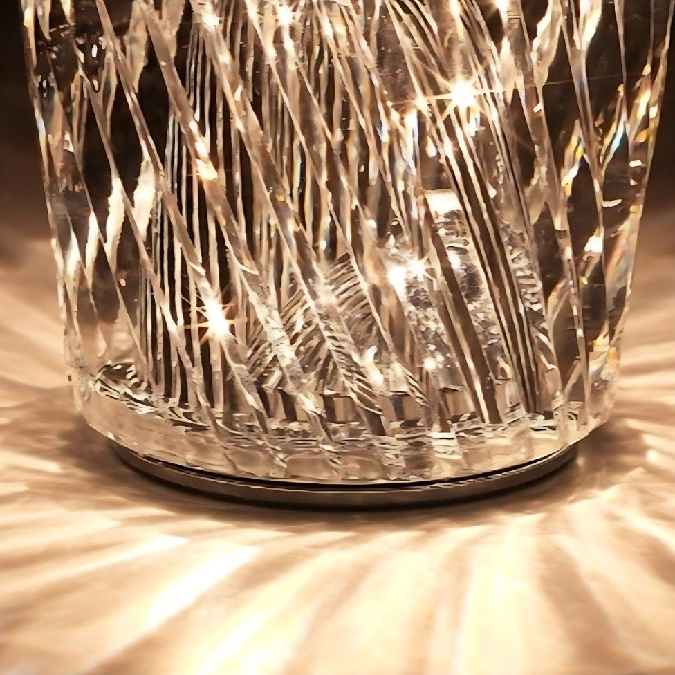 Faelith Modern Crystal Glass Faceted Table Lamp
