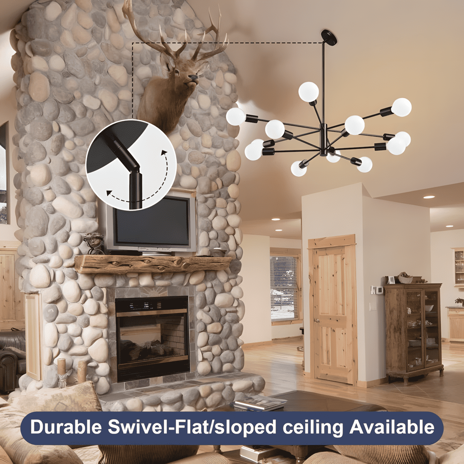Drayven Modern Tiered Sputnik Metal Chandelier