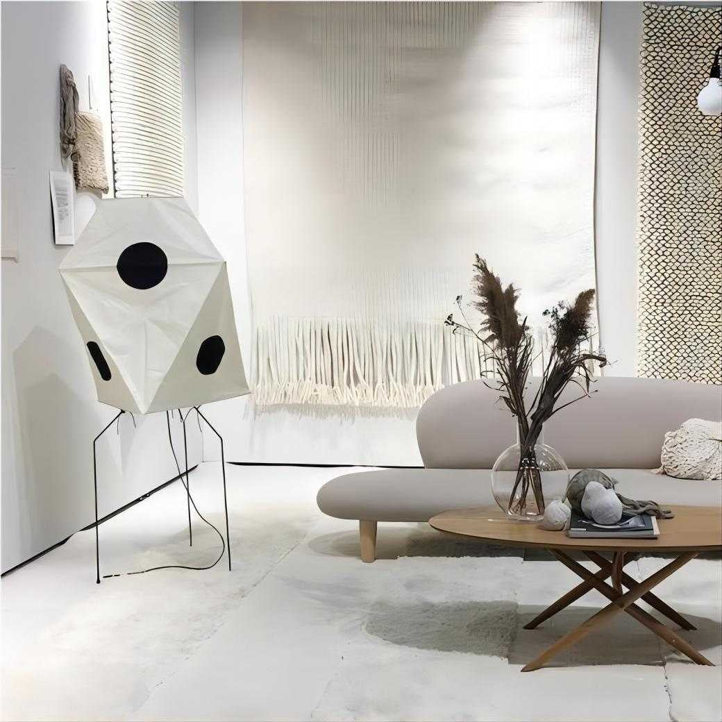 Kiran Minimalist Wabi-sabi Tripod Floor Lamp