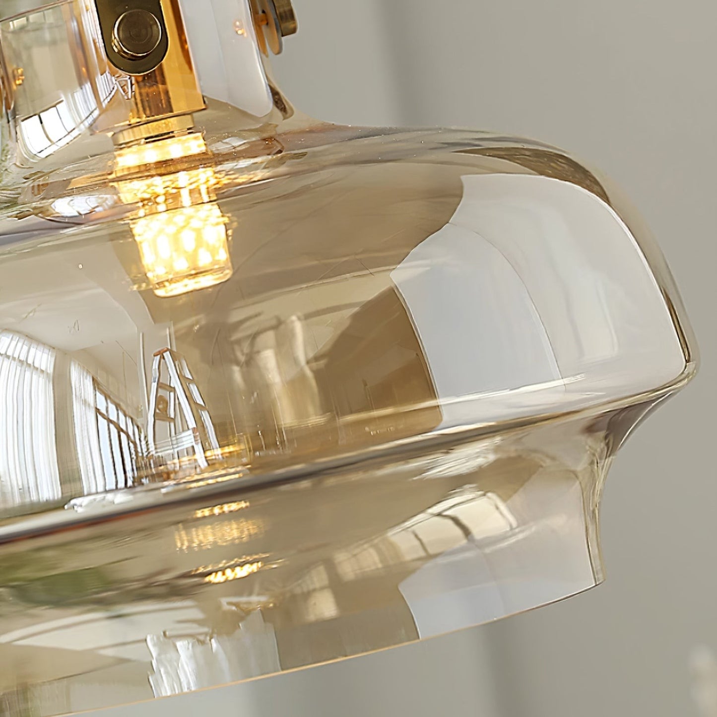 Mynorix Transparent Bowl Shaped Glass Pendant Light