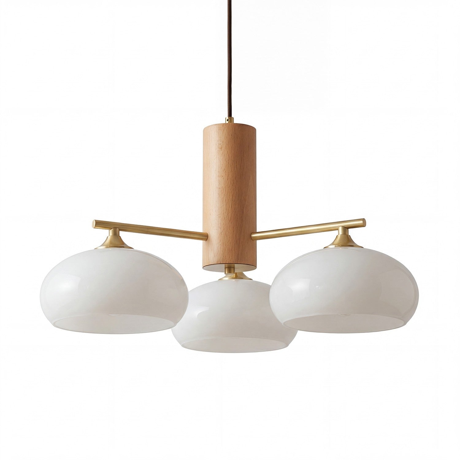 Xanthea Elliptical Persimmon Milk Glass Chandelier