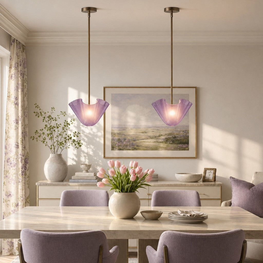 Franklin Modern Shell Glass Fazzo Pendant Light