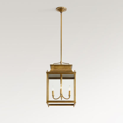 Marcellus Classic Metal Clear Glass Outdoor Lantern Pendant Light