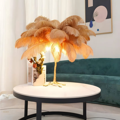 Marco Ostrich Feather Table Lamp