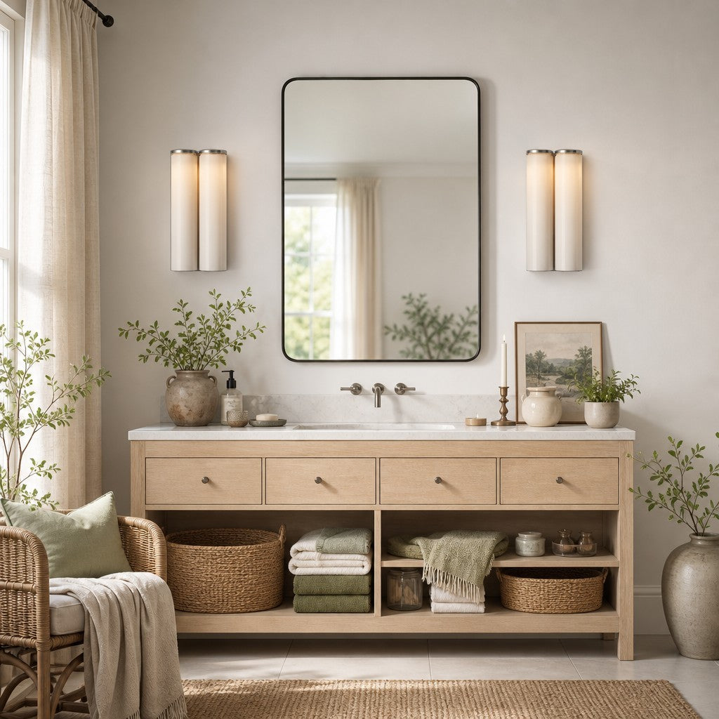 Giulia Minimalist LED Double Tube Glass Wall Light