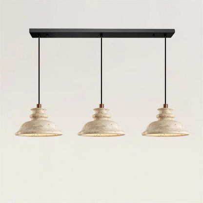Jones Wabi Sabi Natural Sculpted Travertine Pendant Lamp