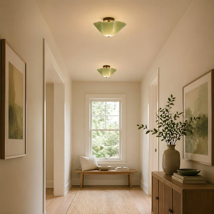 Esmay Modern Wavy Glass Fazzo Flush Mount Ceiling Light