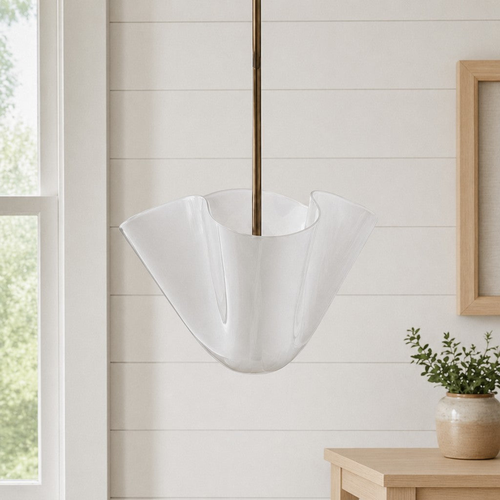 Franklin Modern Shell Glass Fazzo Pendant Light