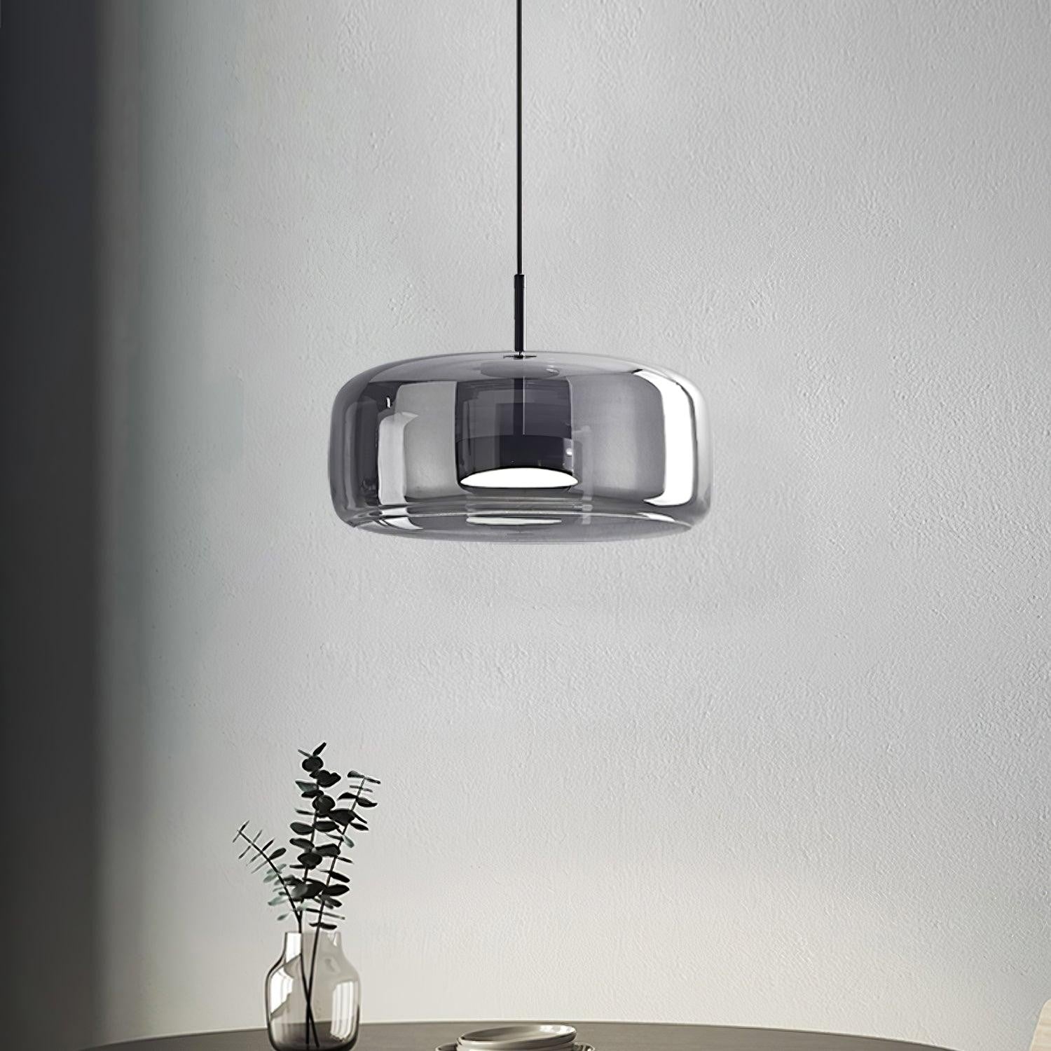 Raith Mouth Blown Glass Shade Pendant Light