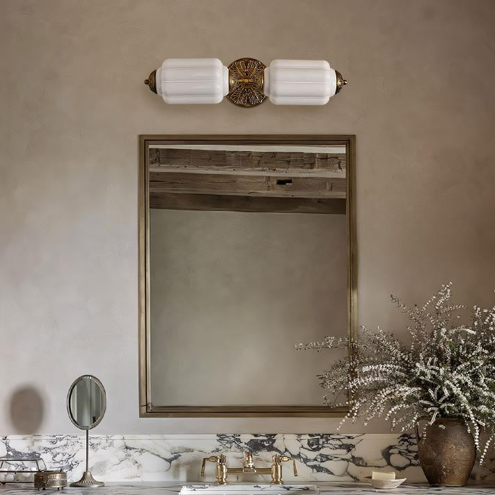 Vintage Elegant Milk Glass Eloise Wall Sconce - Retro Accent Lighting for Bathroom\Bedroom\Hallway