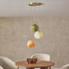 Baya Natural Three-Color Opal Glass Cluster Pendant Light
