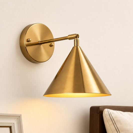 Bastian Adjustable Industrial Brass Wall Sconce