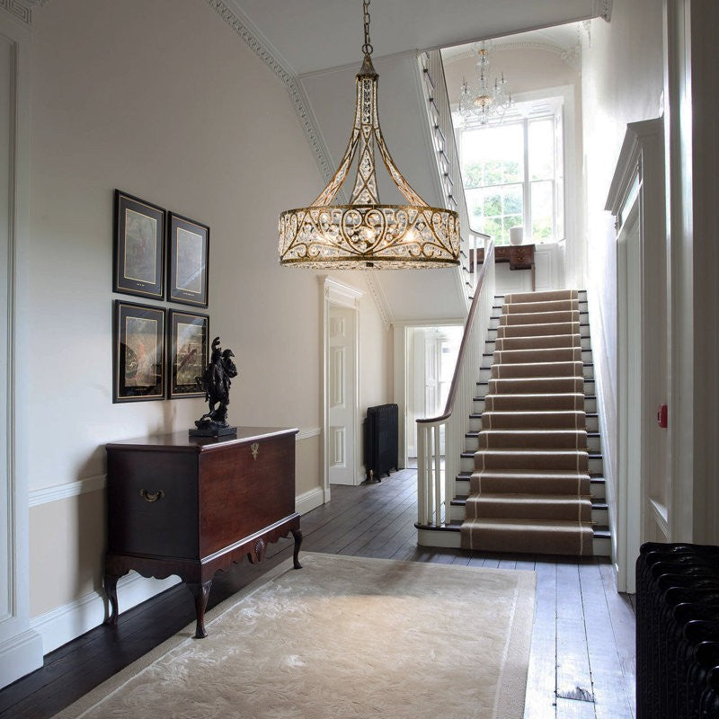 Audenor Retro Crystal Drum Chandelier