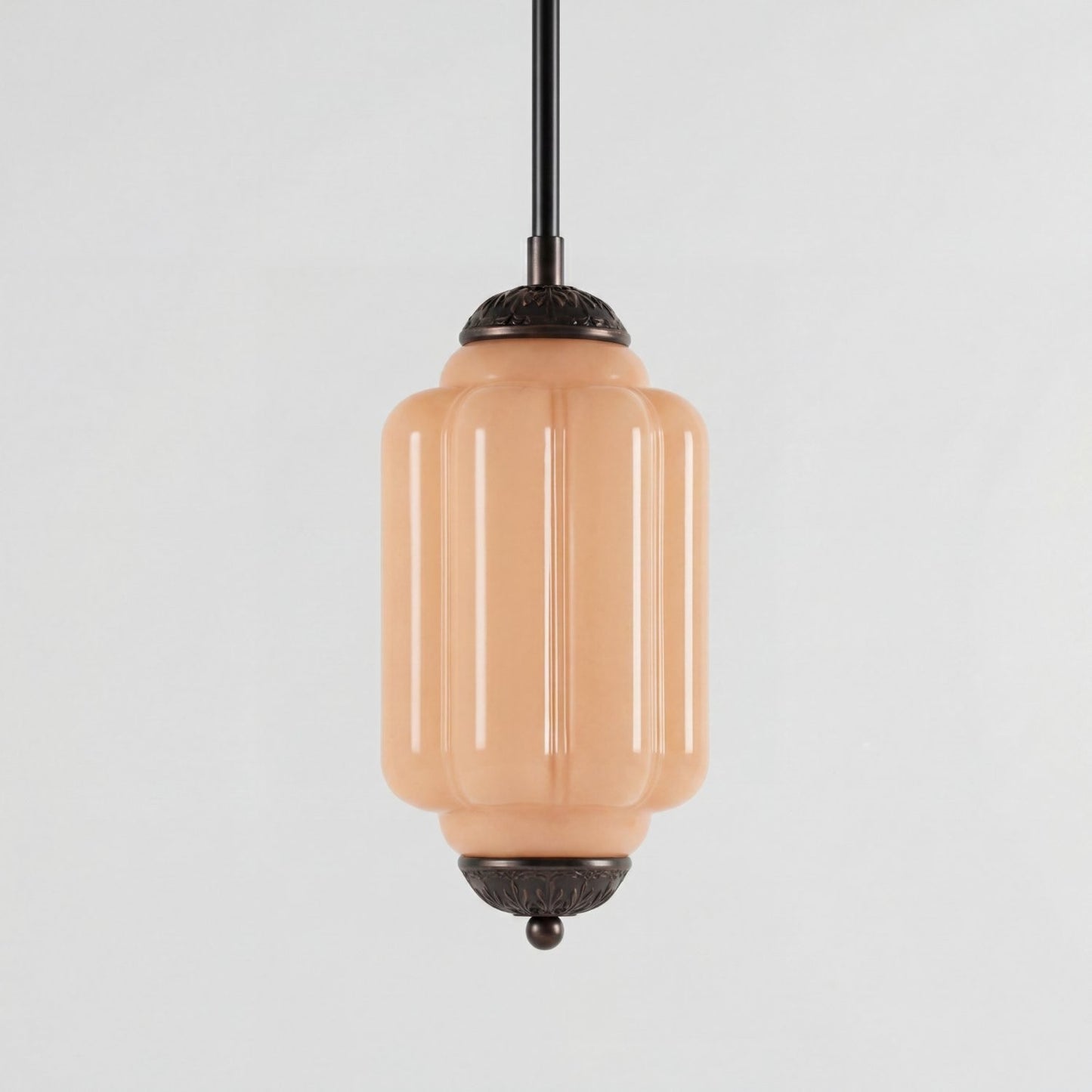 Cyrilith Farmhouse Pumpkin Glass Eloise Pendant Light