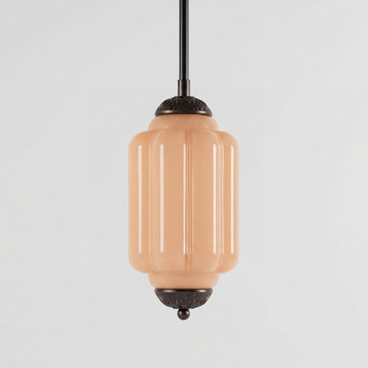 Cyrilith Farmhouse Pumpkin Glass Eloise Pendant Light